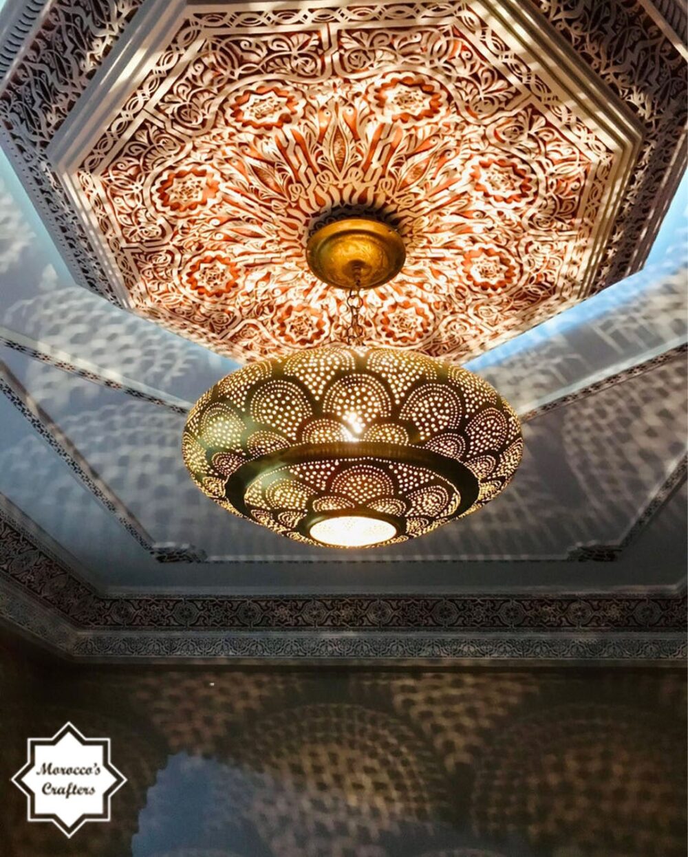 Copper Moroccan Pendant Light - Handcrafted Elegance for Your Space