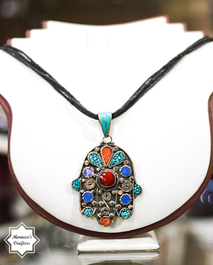 Handcrafted Moroccan Berber Antique Necklace with Intricate Traditional Design