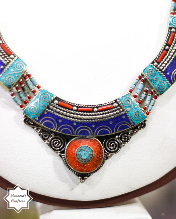 Handcrafted Moroccan Berber Antique Necklace with Intricate Traditional Design