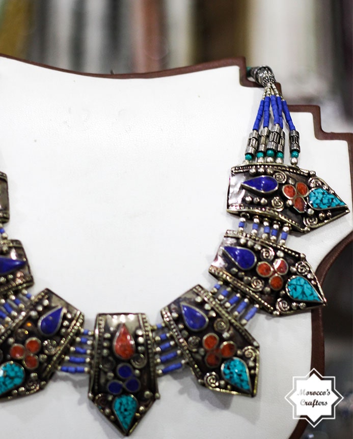 Handcrafted Moroccan Berber Antique Necklace with Intricate Traditional Design