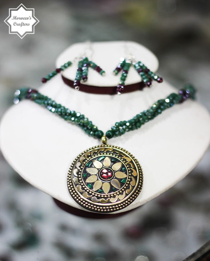 Handcrafted Moroccan Berber Antique Necklace with Intricate Traditional Design