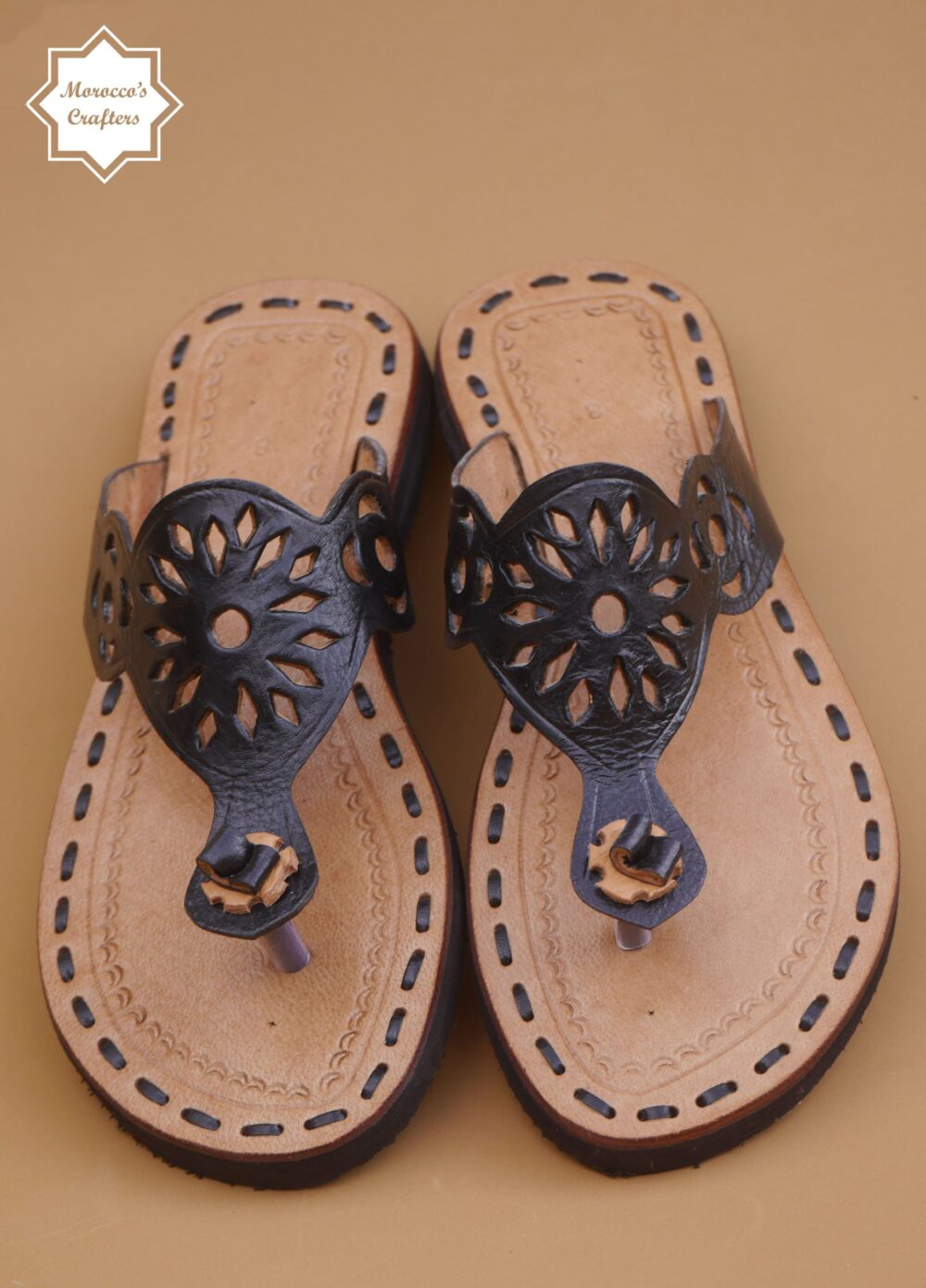 Step into Style: Handmade Moroccan Decorated Women's Leather Sandals