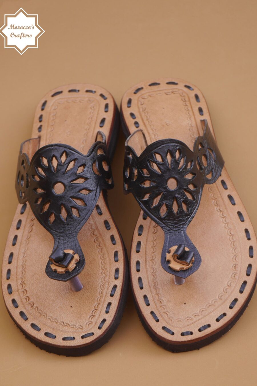 Step into Style: Handmade Moroccan Decorated Women's Leather Sandals