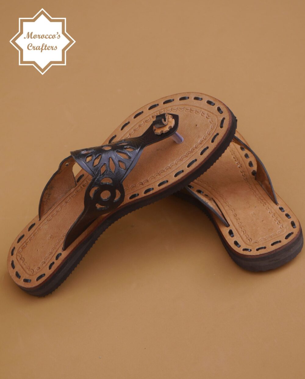 Step into Style: Handmade Moroccan Decorated Women's Leather Sandals