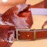 Handmade Moroccan Serpent Leather Belt - Exquisite Craftsmanship and Style