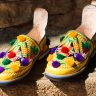 Moroccan Handmade Leather Decorated Berber Style Women's Slipper with Adjustable Strap