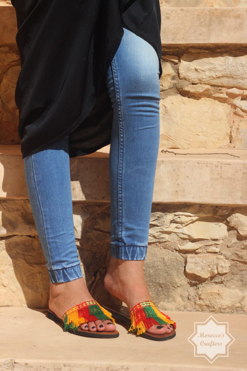 Step into Style: Handmade Moroccan Hippie Women's Leather Sandals | Shop Now