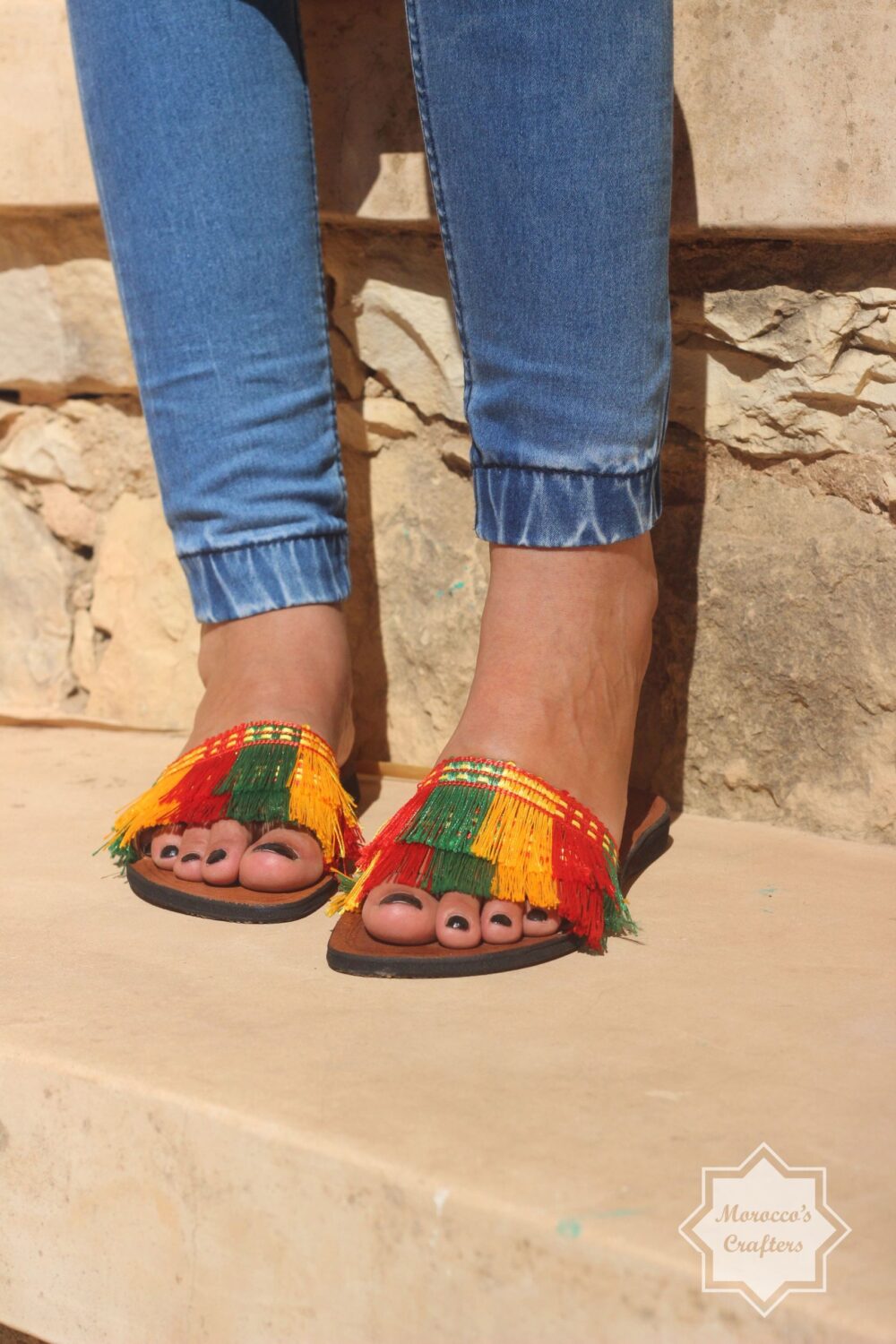 Step into Style: Handmade Moroccan Hippie Women's Leather Sandals | Shop Now