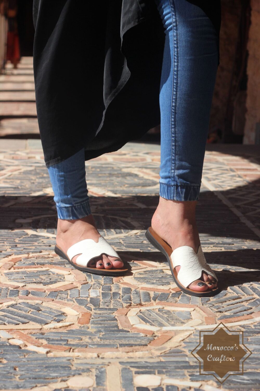 Step into Style: Handmade Moroccan Decorated Women's Leather Sandals