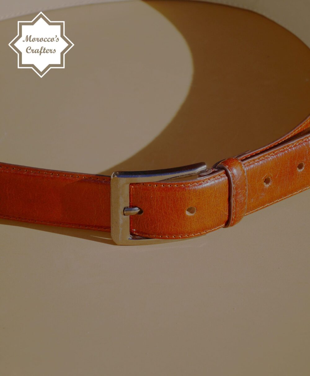 Introducing our Handmade Moroccan Leather Belt A Perfect Blend of Style and Craftsmanship