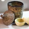 Moroccan Tagine Shaped Straw Basket Handcrafted Beauty