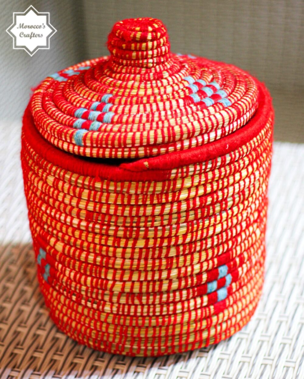 Moroccan Tagine Shaped Straw Basket Handcrafted Beauty With Small Straw Tagine