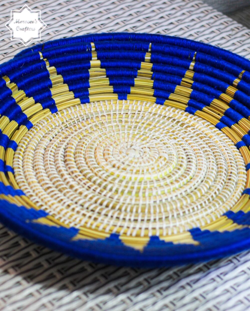 Woven Moroccan Bread and Fruit Basket Exquisite Craftsmanship and Timeless Elegance