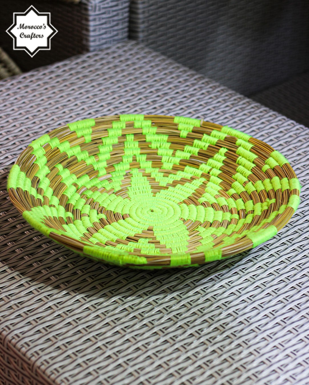 Woven Moroccan Bread and Fruit Basket Exquisite Craftsmanship and Timeless Elegance