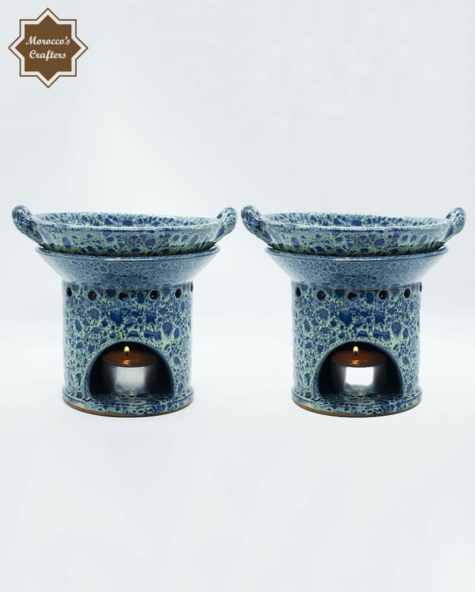 Handmade Moroccan Ceramic Aroma Candle Diffuser