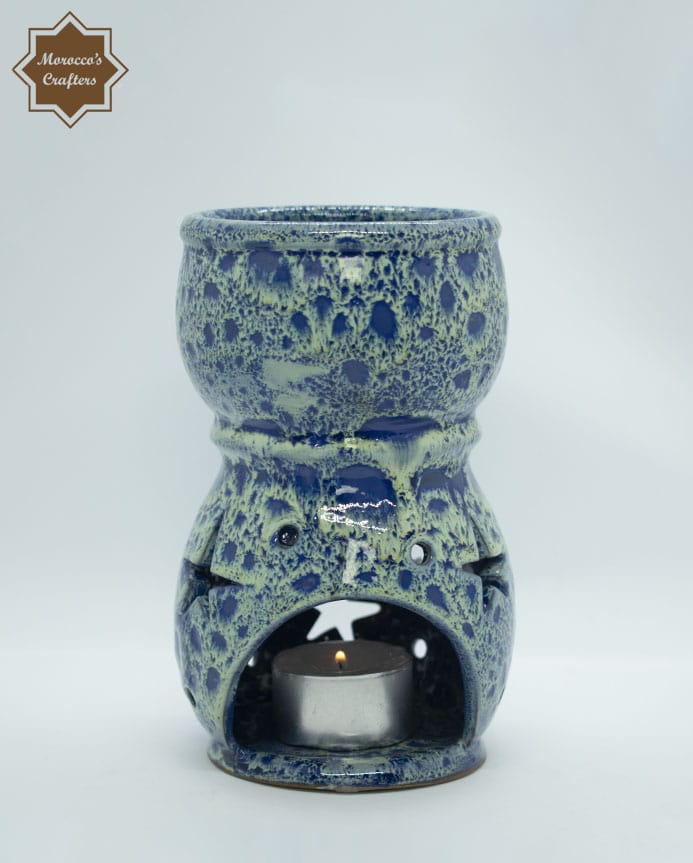 Handmade Moroccan Ceramic Aroma Candle Diffuser