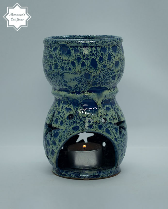 Handmade Moroccan Ceramic Aroma Candle Diffuser