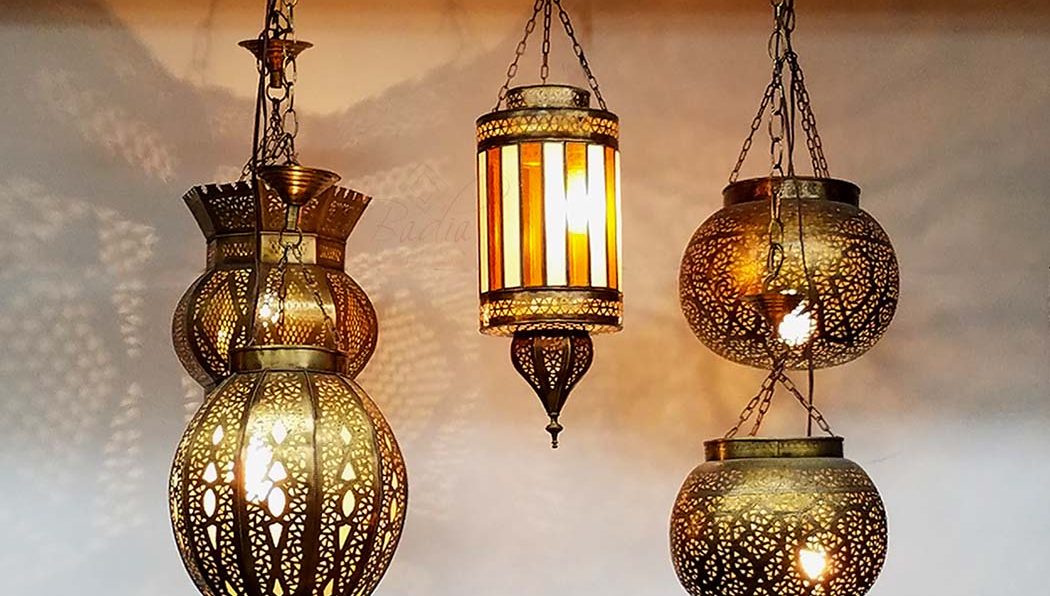 Moroccan brass lantern shining brightly after proper maintenance