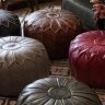 Vibrant Moroccan Leather Pouffs, a Splash of Color for Your Home Decor