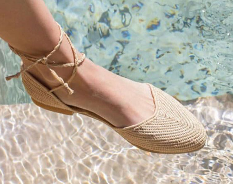 Moroccan handmade shoes woven from raffia - a true masterpiece of craftsmanship.