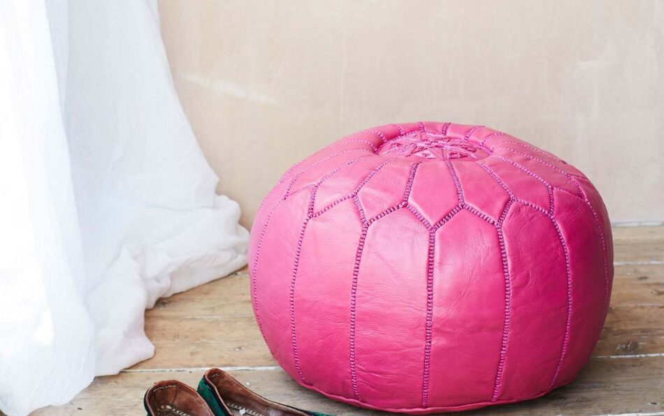 Moroccan pouff and lantern DIY project