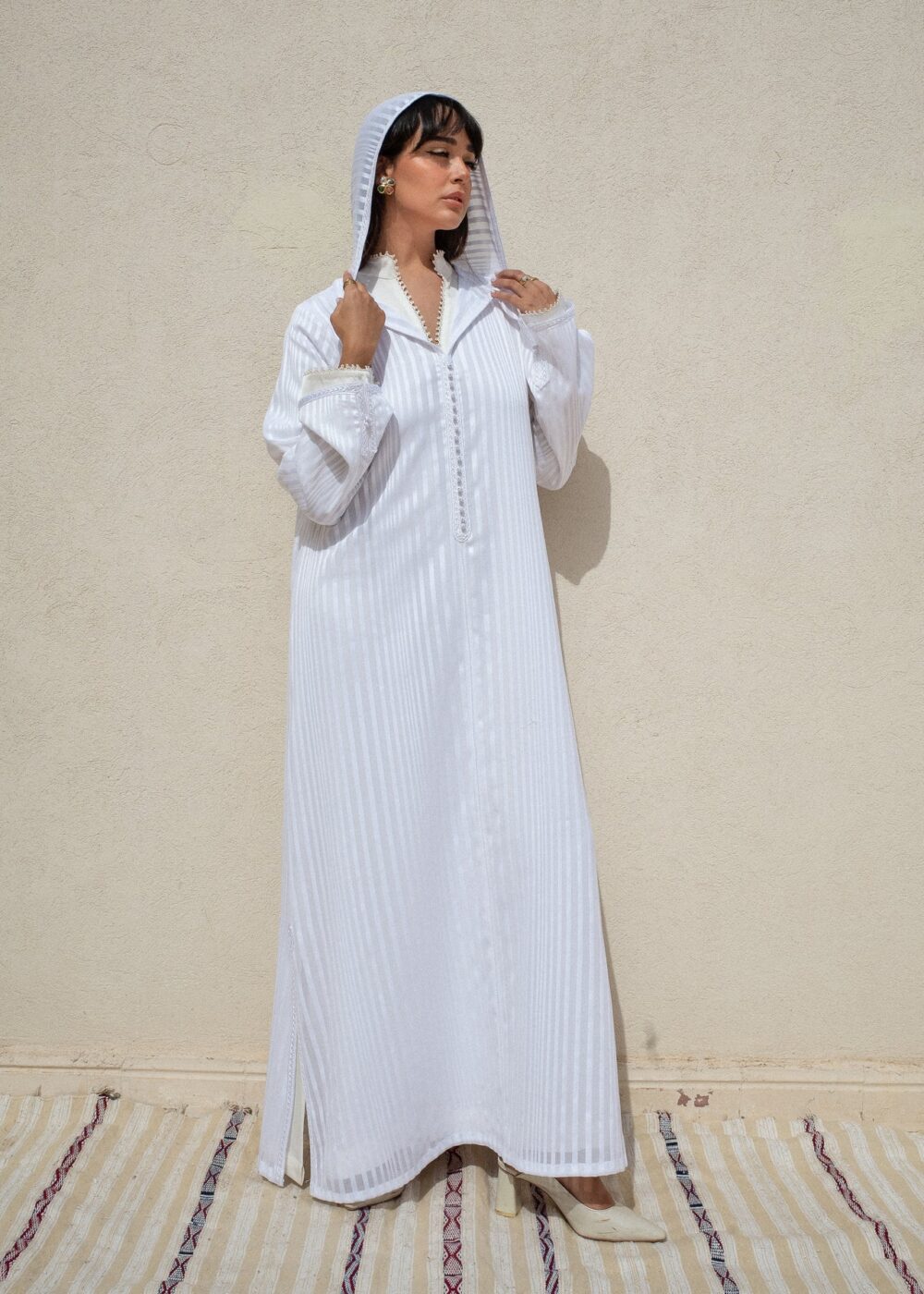 Striped Cotton 2-Piece Kaftan Co-Ord Set