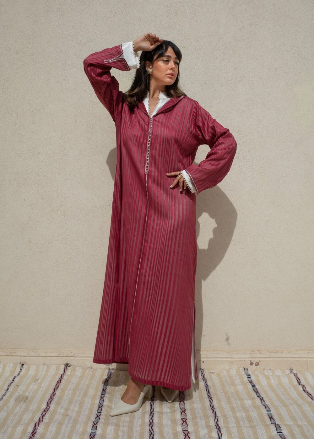 Handcrafted Kaftan – Elegant 2-Piece Jalabiya Co-Ord