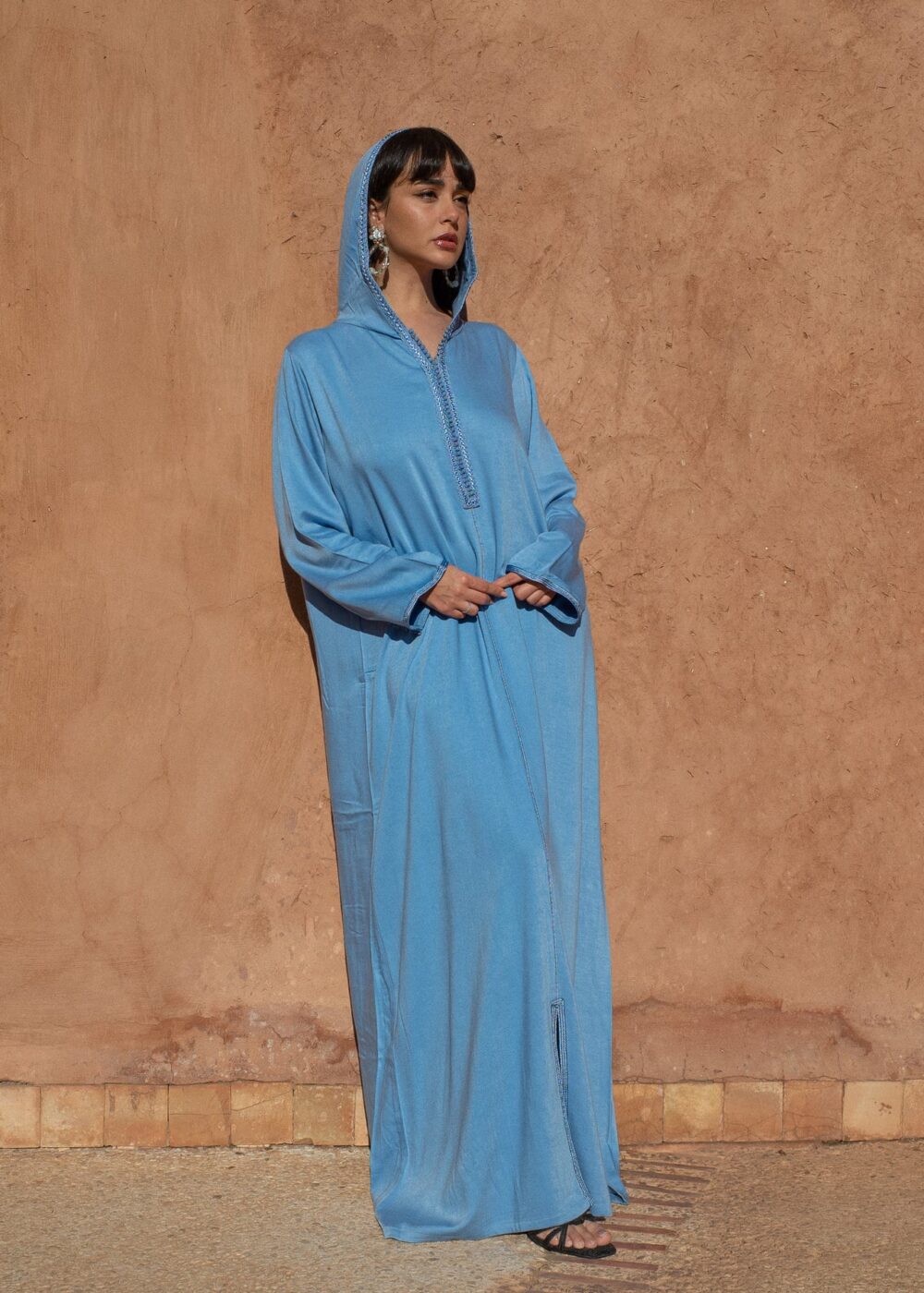 Hooded Mlifa Jalabiya – Elegant Kaftan for Special Occasions