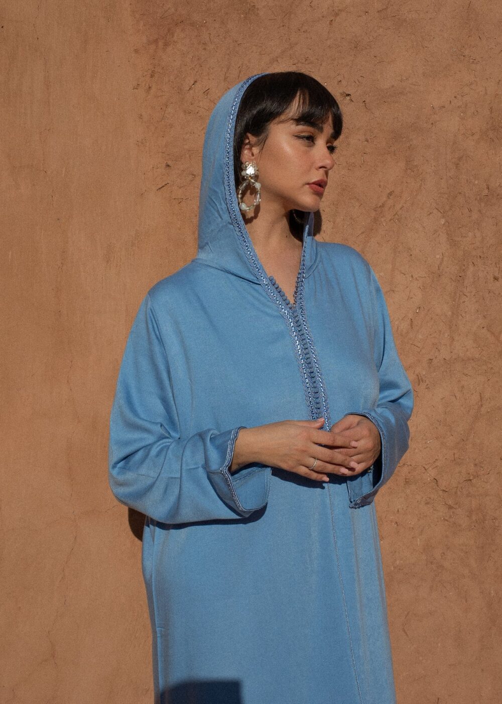 Hooded Mlifa Jalabiya – Elegant Kaftan for Special Occasions