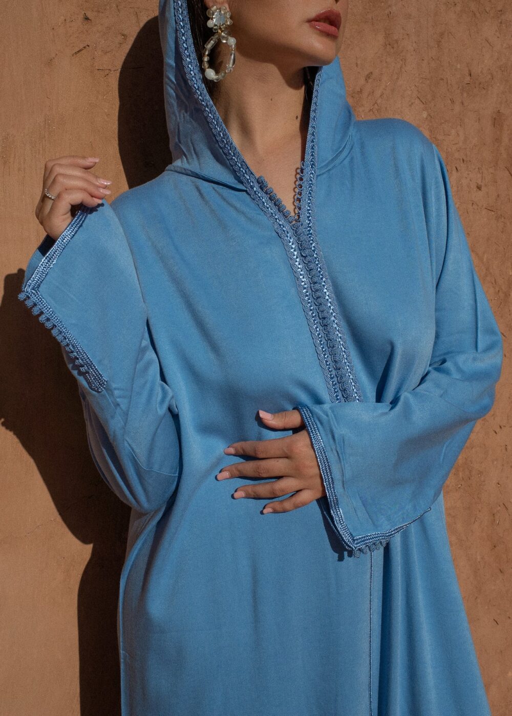 Hooded Mlifa Jalabiya – Elegant Kaftan for Special Occasions