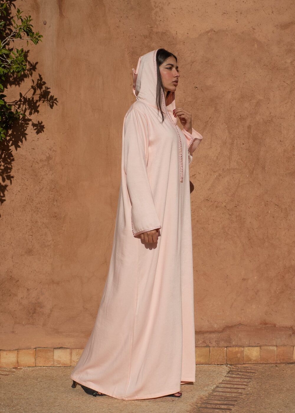 Hooded Mlifa Jalabiya – Elegant Kaftan for Special Occasions