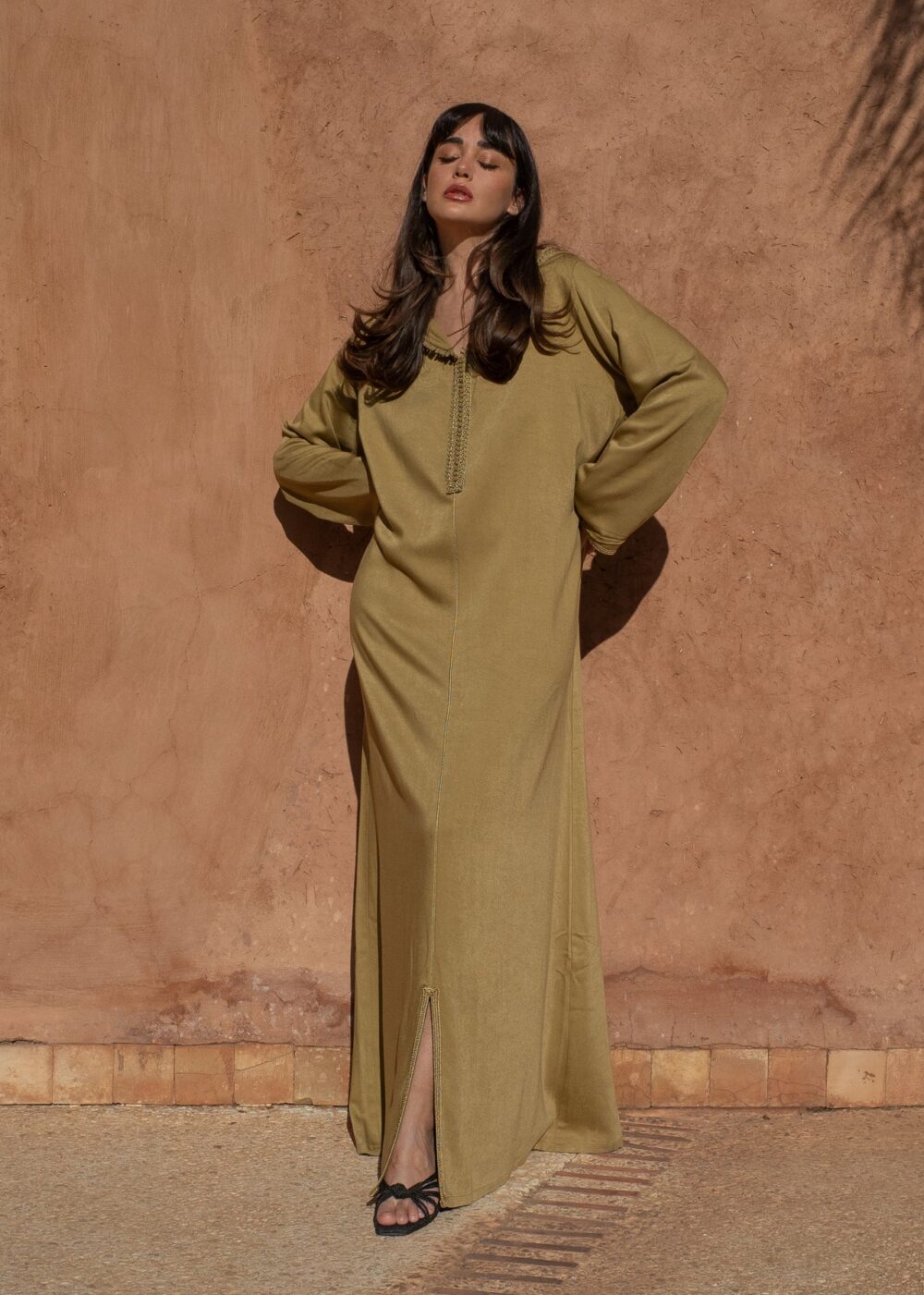 Hooded Mlifa Jalabiya – Elegant Kaftan for Special Occasions