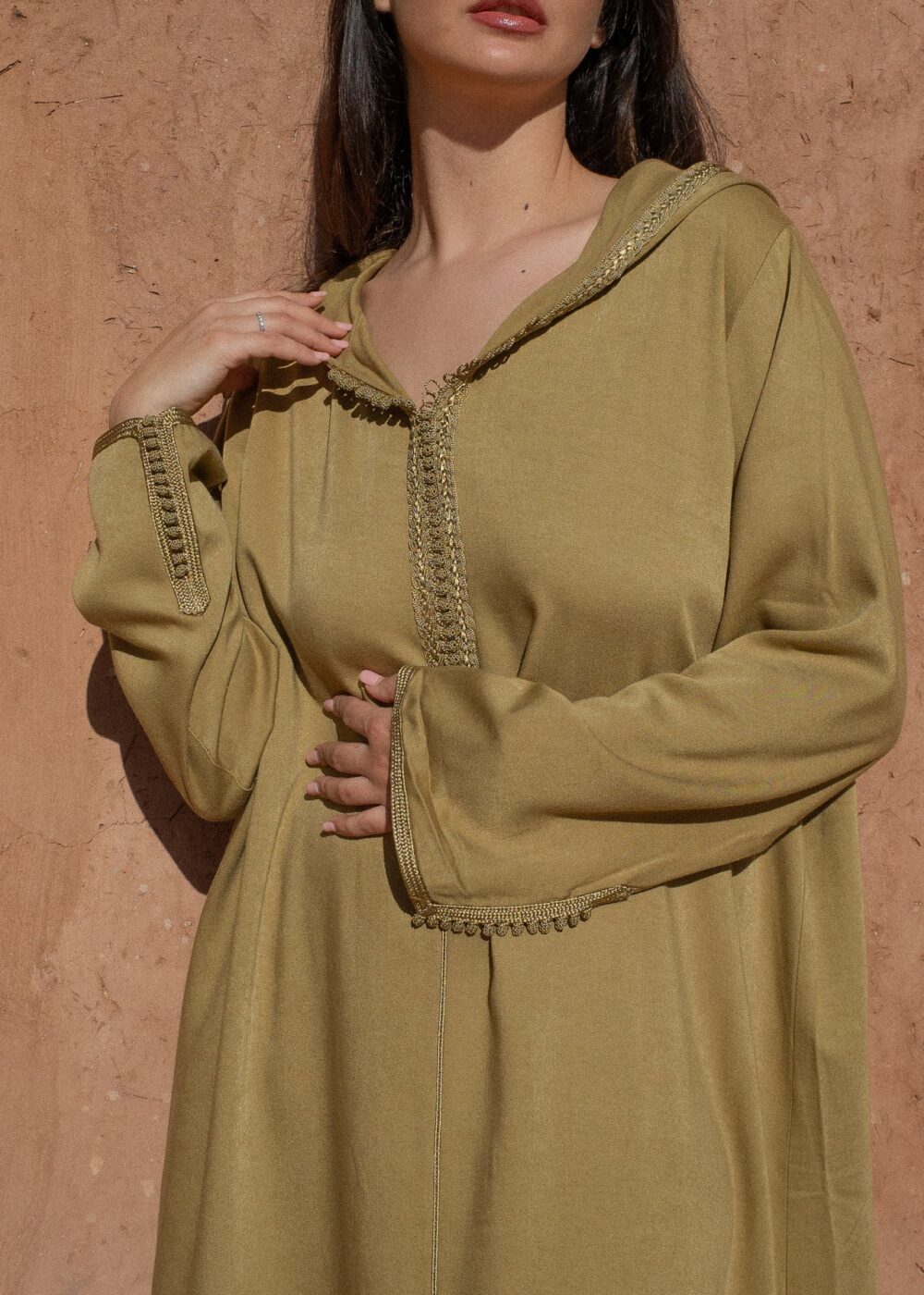 Hooded Mlifa Jalabiya – Elegant Kaftan for Special Occasions