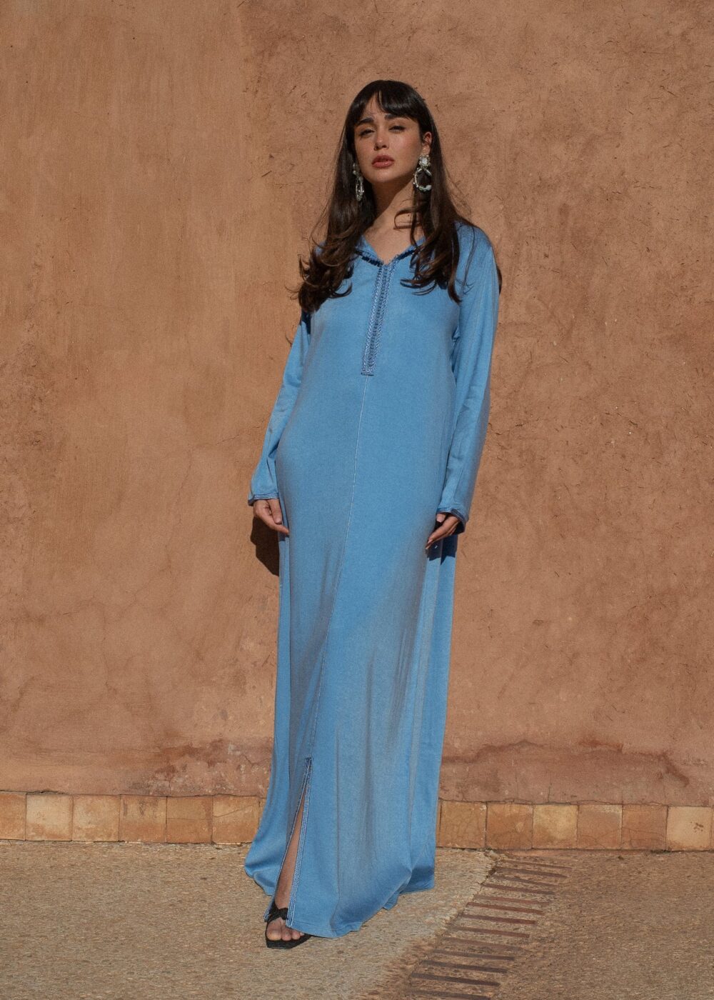 Hooded Mlifa Jalabiya – Elegant Kaftan for Special Occasions