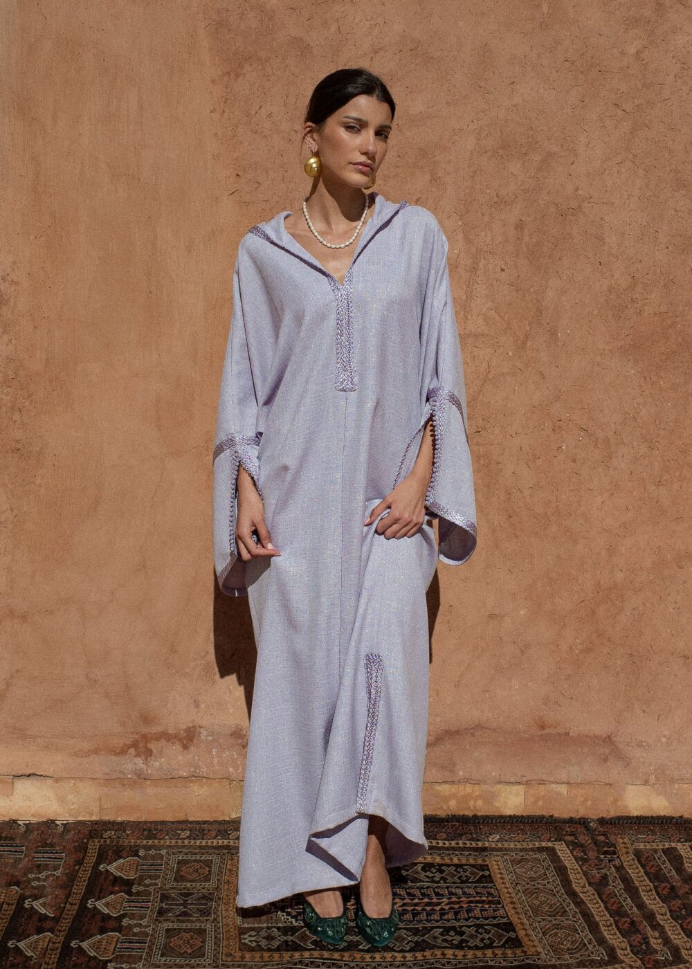 Linen Kaftan Dress - Hooded Jalabiya