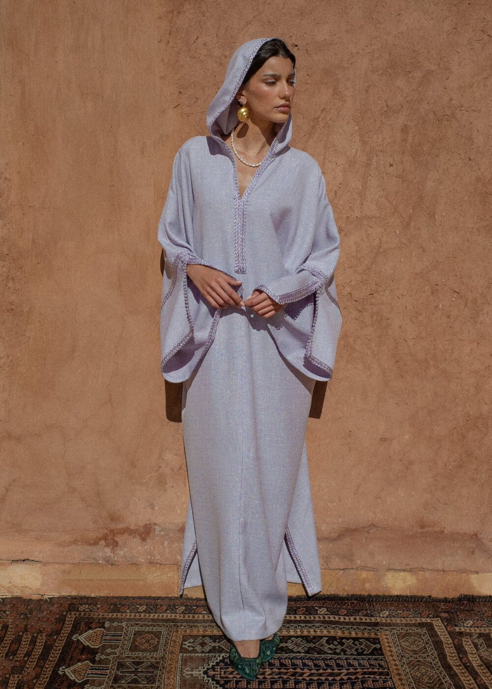 Linen Kaftan Dress - Hooded Jalabiya