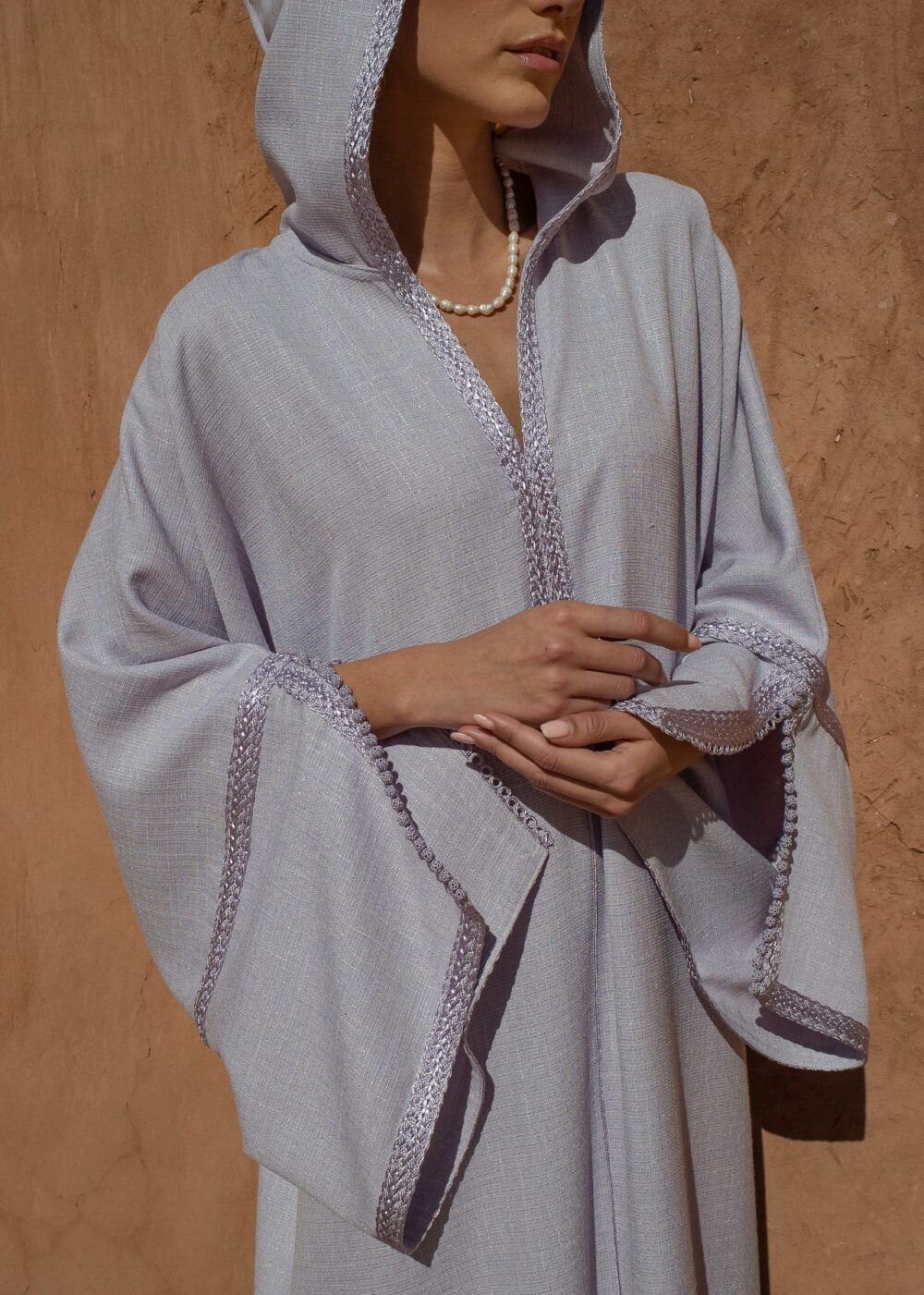 Linen Kaftan Dress - Hooded Jalabiya