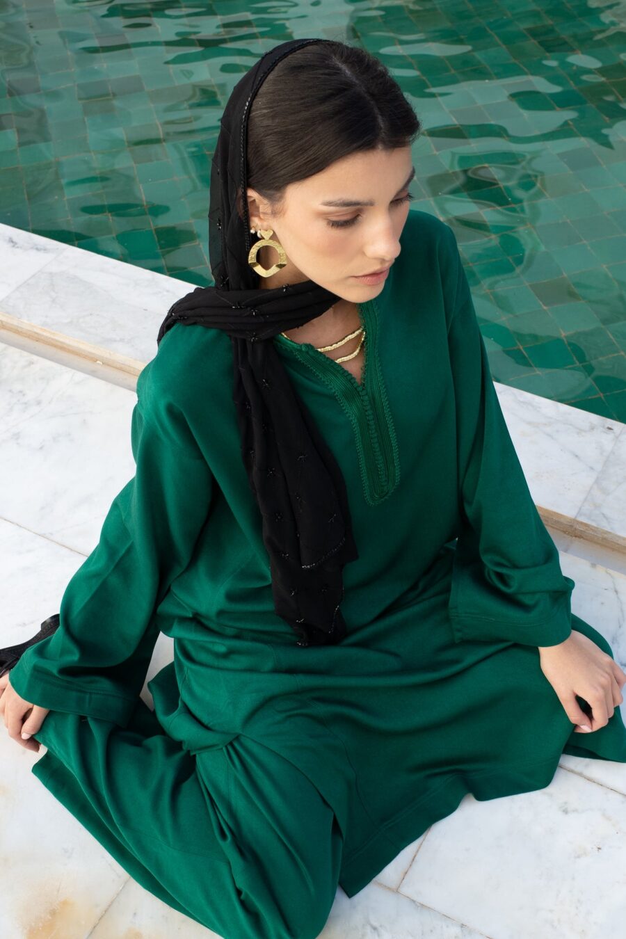 Traditional Kaftan - 2 Piece Set with Palazzo Pants