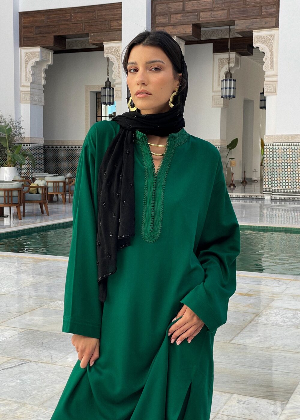 Traditional Kaftan - 2 Piece Set with Palazzo Pants